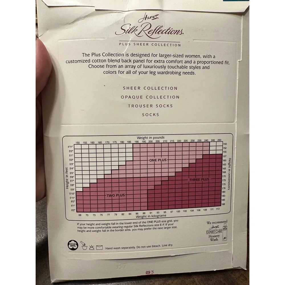 Hanes Silk‎ Reflections Plus Sheer Collection Control Top Pantyhose Pecan 3X